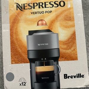 Nespresso Vertuo Pop Coffee Machine - Black and Silver